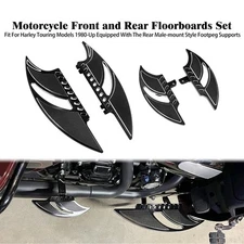 Black Blade Driver Passenger Floorboards For Harley Street Road Glide 1986-2025