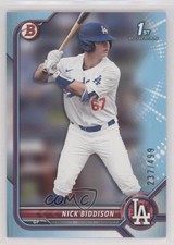 2022 Bowman Draft Sky Blue 237/499 Nick Biddison #BD-165 sh7