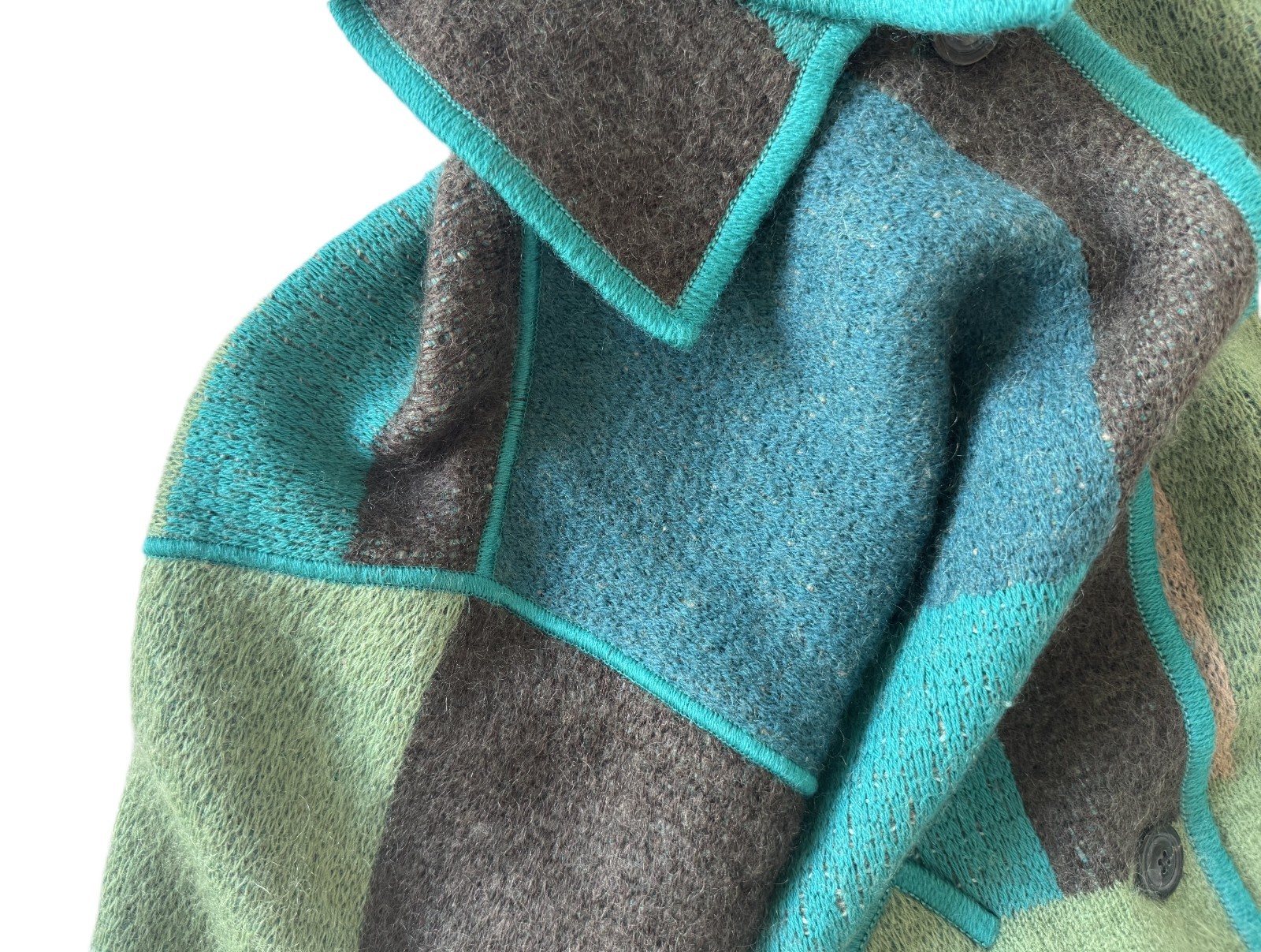 MISSONI patchwork cardigan jacket 3/4 length slee… - image 11