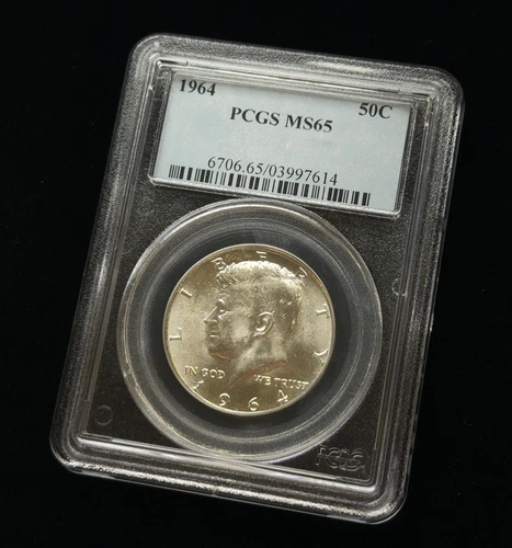 1964 Kennedy Half Dollar PCGS MS65 Blue Label