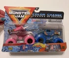 Monster Jam SPARKLE SMASH vs ICE CREAM MAN Color Change 2 Pack Pink Unicorn RARE