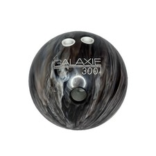 Ebonite Galaxie 300 Vintage Black Gray Swirl Polyester Spare Bowling Ball Used