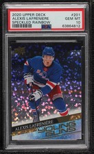 2020-21 Upper Deck Young Guns Speckled Rainbow Foil Alexis Lafreniere PSA 10 0i5