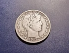Fine 1913-S Barber Half Dollar