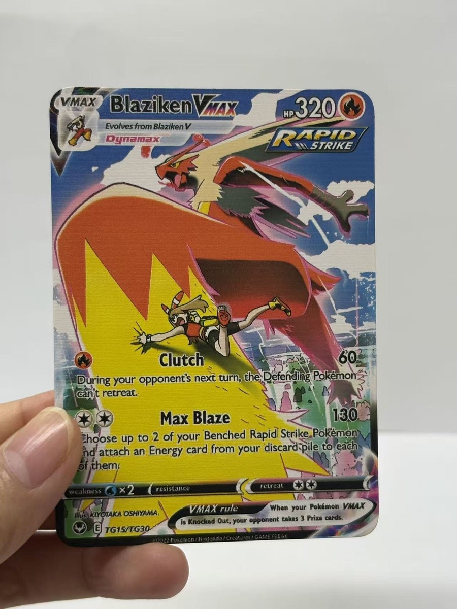 プ*ん様 ポケモンカード BlazikenVMAX HP320 TG15/TG30 Gold Metal Pokémon Card-Collectible