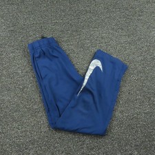 Nike Dri-FIT Track Pants Boys Medium Blue Athletic Running Swoosh Logo Gym