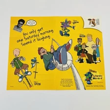 Disney’s Saturday Morning Cartoon Promo Poster 2000s Rare Print Ad + Free Post