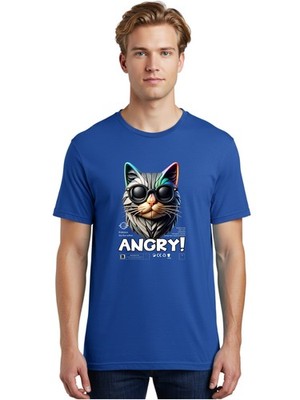 Angry Mens Graphic Tee,100% Cotton,Casual Summer Wear