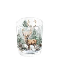 Teelichthalter, Glas Winter Stag By Ambiente | Hirsch