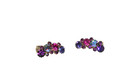 KARA ARKE 1 3/4" MULTICOLOR AURORA BOREALIS RHINESTONE CLIMBER CLIP ON EARRINGS — photo 1