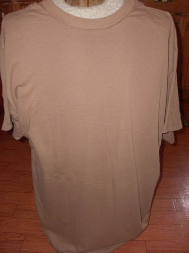U.S MILITARY ATHLETIC T-SHIRT SHORT SLEEVE SIZE MEDIUM BROWN U.S.A MADE - Picture 7 of 10