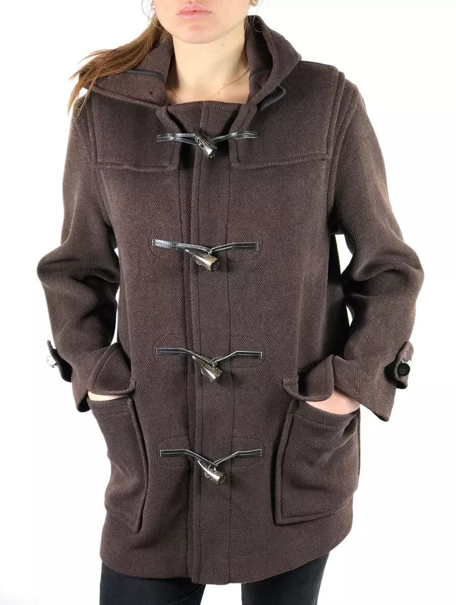 Womens hooded top duffle coat