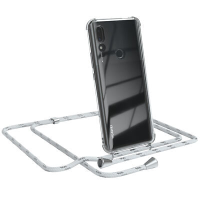 Huawei P Smart Z / Y9 Prime 2019 Hülle mit Kette Band Handy zum Umhängen Weiß
