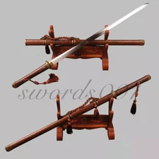 Tang Dynasty Jian Chinese Sword Rosewood Handle Saya High Carbon Steel Blade