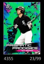 1-2019 BOWMAN PLATINUM PRISMATIC PRODIGIES GREEN NICK MADRIGAL WHITE SOX 22/99