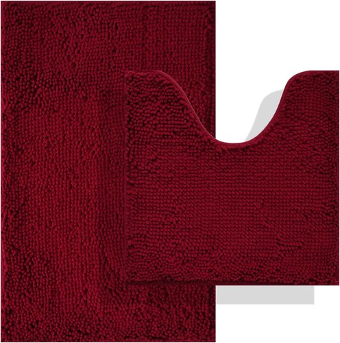 Chenille Bath Rug Set 2-Piece - Absorbent Non-Slip Mats Soft Bathroom Decor - 第 52/239 張圖片
