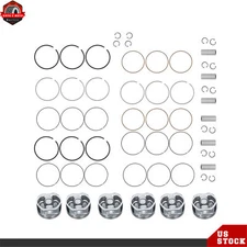Set of Piston & Rings with Pin Kit For Dodge Jeep Mitsubishi Ram 02-10 3.7L SOHC