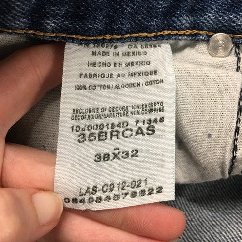 Wrangler Relaxed Fit Straight Leg Jeans Mens 38x32 (actual 37x33) Blue Denim NEW - Picture 19 of 22