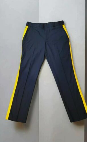 Men's Navy Blue With Gold Stripe Pants Trousers Dress Blues Size 40 NWT