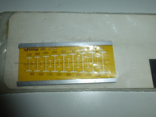 Zeichenschablone rOtring N° 8727 I STAHL Maßstab 1 : 20