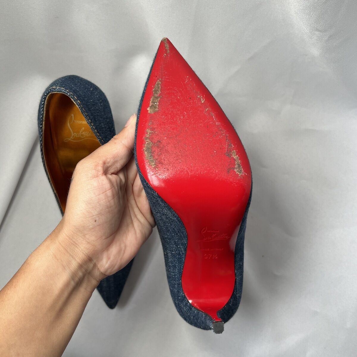 Christian Louboutin KATE 100 Miss Denim Stiletto Heels Pumps Christian Louboutin KATE 100 Miss Denim Stiletto Heels Pumps