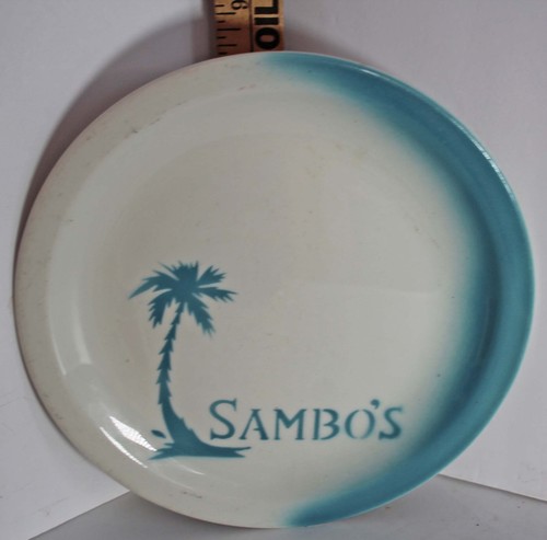 De colección Sambo's Restaurant Jackson platos de cena taza de café y 2 fichas de madera - Imagen 2 de 12
