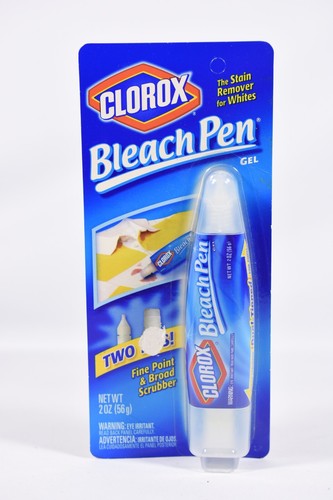 Clorox Bleach Pen Gel for Whites Dual Tipped 2 oz New Old Stock Sealed