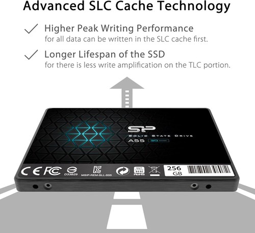 2-PACK 256GB - SILICON POWER SD 3D NAND A55 SLC - PERFORMANCE CACHE - Picture 3 of 7