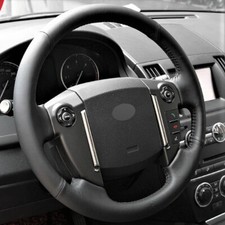 Alcantara Steering Wheel Cover Real Leather Wrap for LAND ROVER FREELANDER 2 L