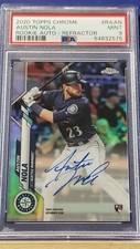 Austin Nola - 2020 Topps Chrome Rookie Autograph Refractor  PSA 9  #294/499