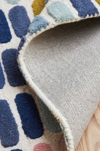 Hand Tufted Confetti Rug Modern High Low Rug Pebble Rug Multicolored Woolen Rugs - Picture 6 of 6