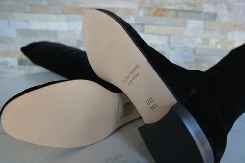 Alberta Ferretti size 35.5 boots over the knee shoes velvet black New former RRP €745 - Picture 7 of 7