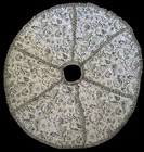 Gold Accent Jacquard Christmas Tree Skirt Sparkle Glitter 40" Round Braid Trim