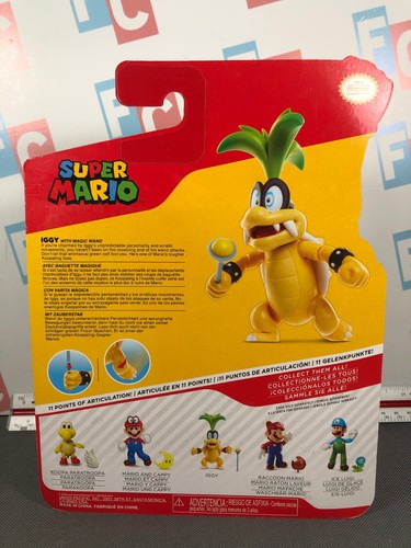Jakks Pacific Super Mario 4" World of Nintendo Wave Iggy Koopa & Wand Figure - Picture 3 of 3