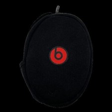 Beats by Dre Soft Case For Beats Solo Headphones Black Red Zipper Pouch w Pocket