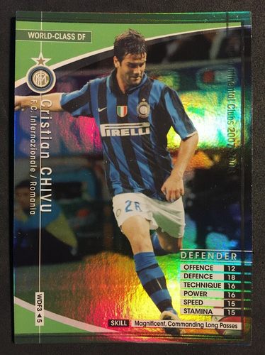 2007-08 Panini WCCF World Class DF Cristian Chivu Inter Milan refractor card