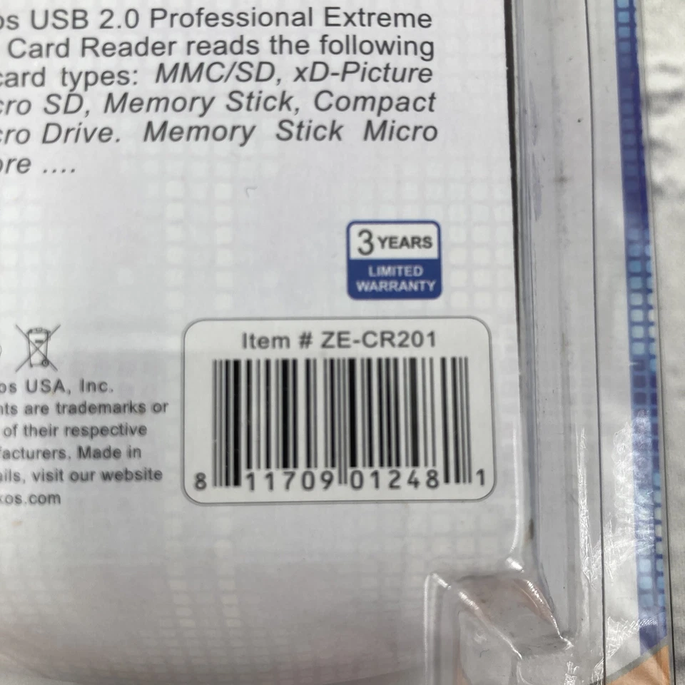 Zeikos High Speed 57-in-1 USB 2.0 Memory Card Reader Writer for all Memory Cards - Image 4 of 4