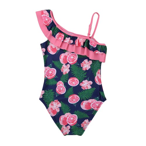Kids Girls One Piece Swimsuit Criss Cross Spaghetti Straps Bathing Suit Swimwear - Picture 22 of 22