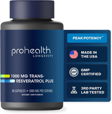 Resveratrol 1000Mg | Pure Trans-Resveratrol | plus Quercetin, Red Wine & Green T