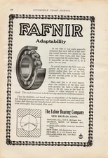 Fafnir Bearings ~ 1920s Vintage Ad ~ Industrial Engineering Auto 7x10