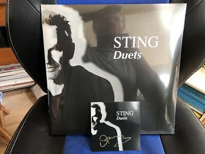 NEW LIMITED EDITION STING DUETS DOUBLE BLACK VINYL SEALED WITH SIGNED ART CARD
