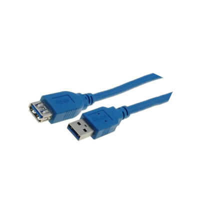 CU302-030-PB Kabel USB 3.0 USB A-BuchseUSB A-Stecker vernickelt3 meterblau VCOM