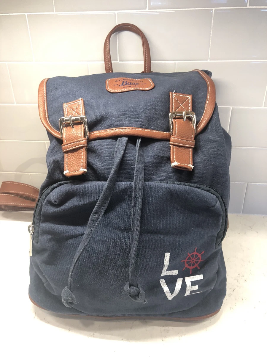 Bass leather backpack cheap