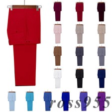 Business Mens Pants Trousers Formal Groom Tuxedo Party Prom Regualr Big Tall Fit