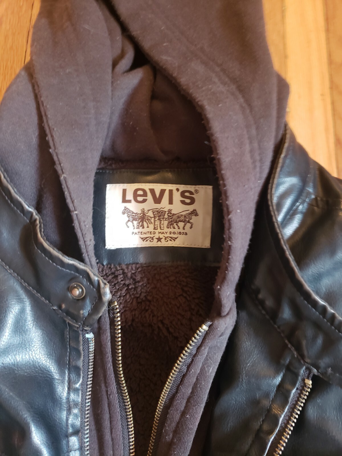Levi's Faux Leather Lined Motorcycle Jacket Men's Siz… Gem