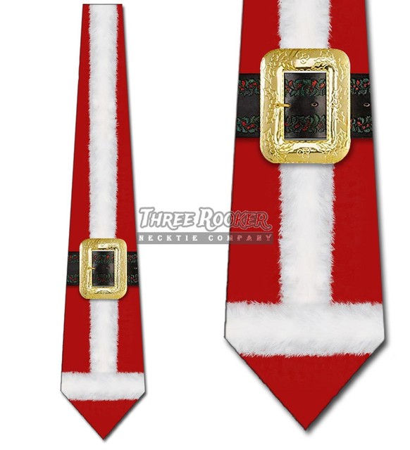Santa Claus Suit Christmas Tie Men's Holiday Neck Ties for sale online