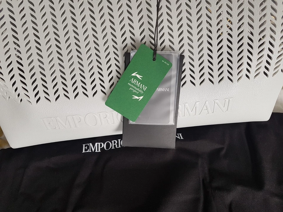 Emporio Armani Myea Medium Perforated Tote Shopping Bag Brand New Full Set - Image 3 of 4