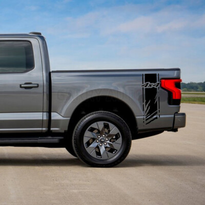 (2x) Ford F150 F250 4x4 Decals FG Stickers Bed Side Graphics Black Gray FH1A7 - Foto 3