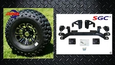 EZGO Medalist/TXT/PDS GAS GOLF CART 4" LIFT KIT + 10" WHEELS and 22" AT TIRES 