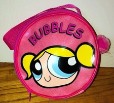 Powerpuff Girls Bubbles Pink Pom Pom Zippered Purse 1993 Vintage Cartoon Network